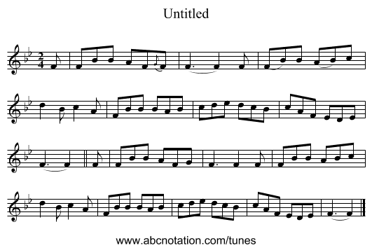 Untitled - staff notation