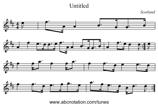 Untitled - staff notation