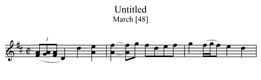 Untitled - staff notation