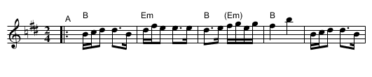 Unzer Toyrele [B] - staff notation