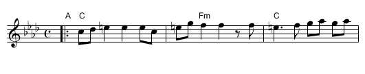 Unzer Toyrele - staff notation