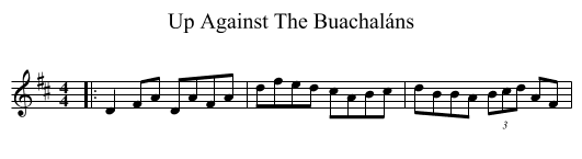 Up Against The Buachaláns - staff notation