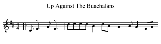 Up Against The Buachaláns - staff notation
