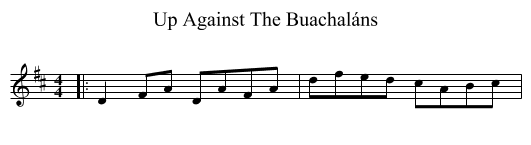 Up Against The Buachaláns - staff notation