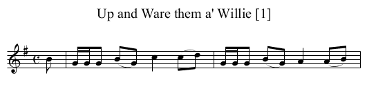 Up and Ware them a' Willie [1] - staff notation