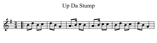 Up Da Stump - staff notation