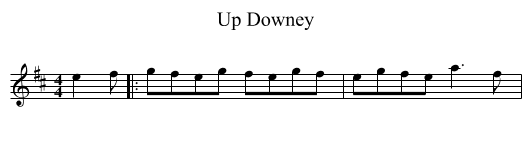 Up Downey - staff notation