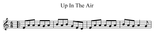 Up In The Air - staff notation