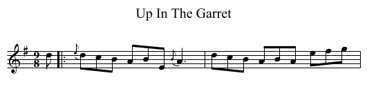 Up In The Garret - staff notation