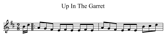 Up In The Garret - staff notation