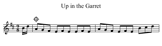 Up in the Garret - staff notation