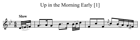 Up in the Morning Early [1] - staff notation