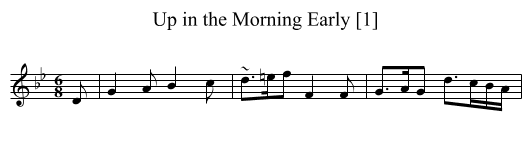 Up in the Morning Early [1] - staff notation