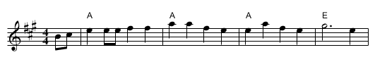 Up Jumped The Devil - staff notation