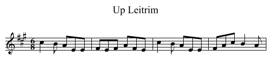 Up Leitrim - staff notation