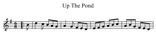 Up The Pond - staff notation