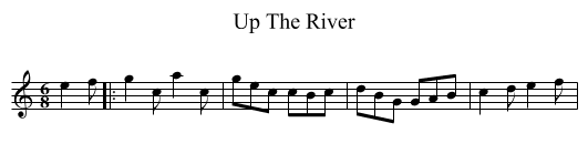 Up The River - staff notation