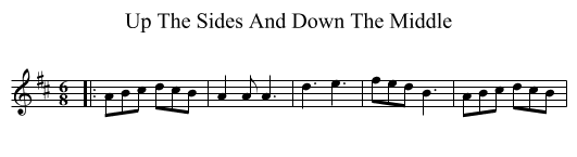 Up The Sides And Down The Middle - staff notation