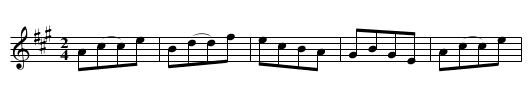 Up the Water - staff notation
