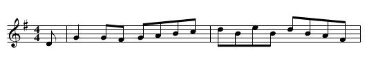 Up to Your Knees in Sand - staff notation