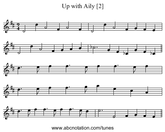 Up with Aily [2] - staff notation