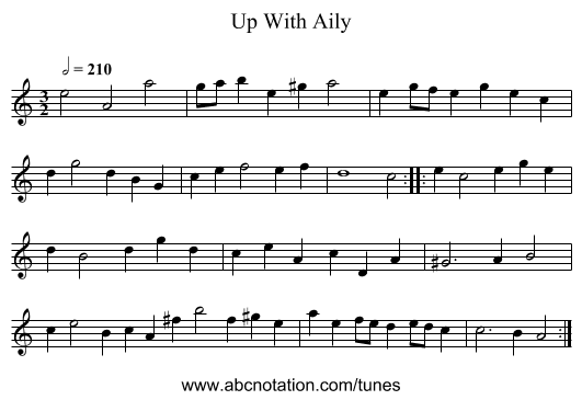 Up With Aily - staff notation