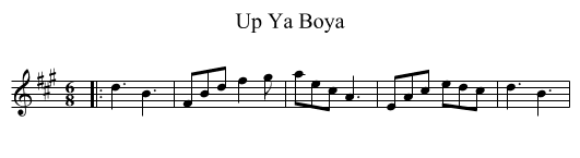 Up Ya Boya - staff notation