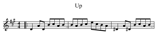 Up - staff notation