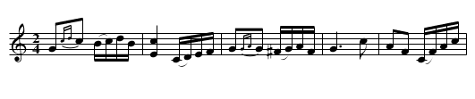 Uplands brudmarsch - staff notation