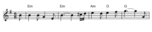 Upon A Summers Day  3x AABBB - staff notation