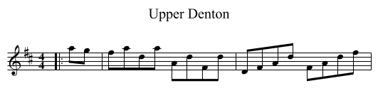 Upper Denton - staff notation