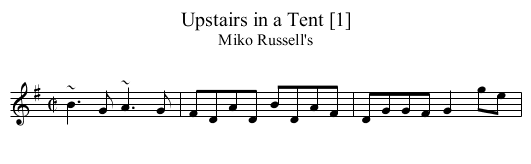 Upstairs in a Tent [1] - staff notation