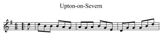 Upton-on-Severn - staff notation