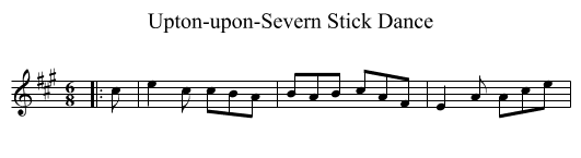Upton-upon-Severn Stick Dance - staff notation
