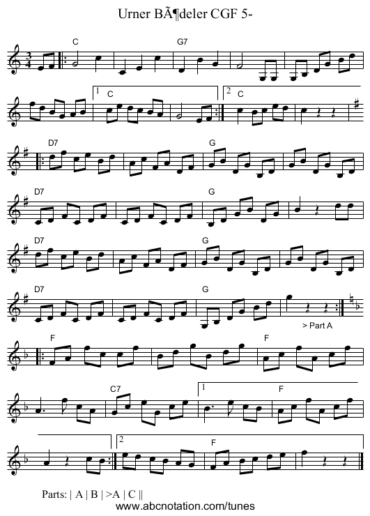 Urner BÃ¶deler CGF 5- - staff notation