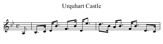 Urquhart Castle - staff notation