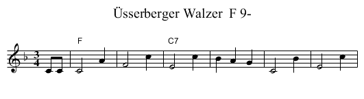 &Uuml;sserberger Walzer  F 9- - staff notation