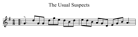 Usual Suspects, The  - staff notation