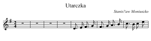 Utarczka - staff notation