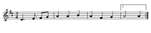 Uti gröna lunden - staff notation