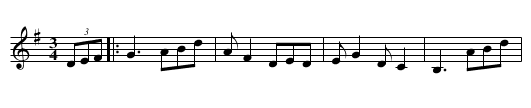 Utpick Waltz - staff notation