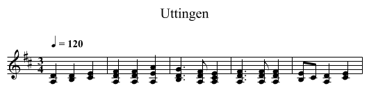 Uttingen - staff notation