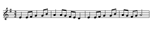 Uttoxeter Swing - staff notation
