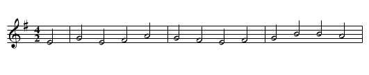 Uxbridge - staff notation