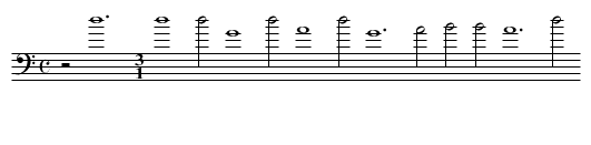 V. Mourne, mourne, - staff notation