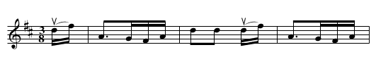 Væverdans - staff notation