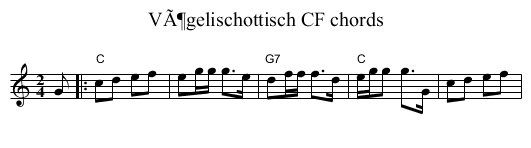 VÃ¶gelischottisch CF chords - staff notation