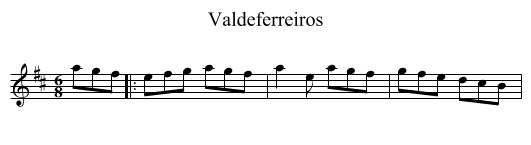 Valdeferreiros - staff notation