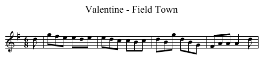 Valentine - Field Town - staff notation