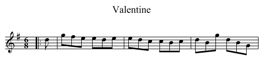 Valentine - staff notation